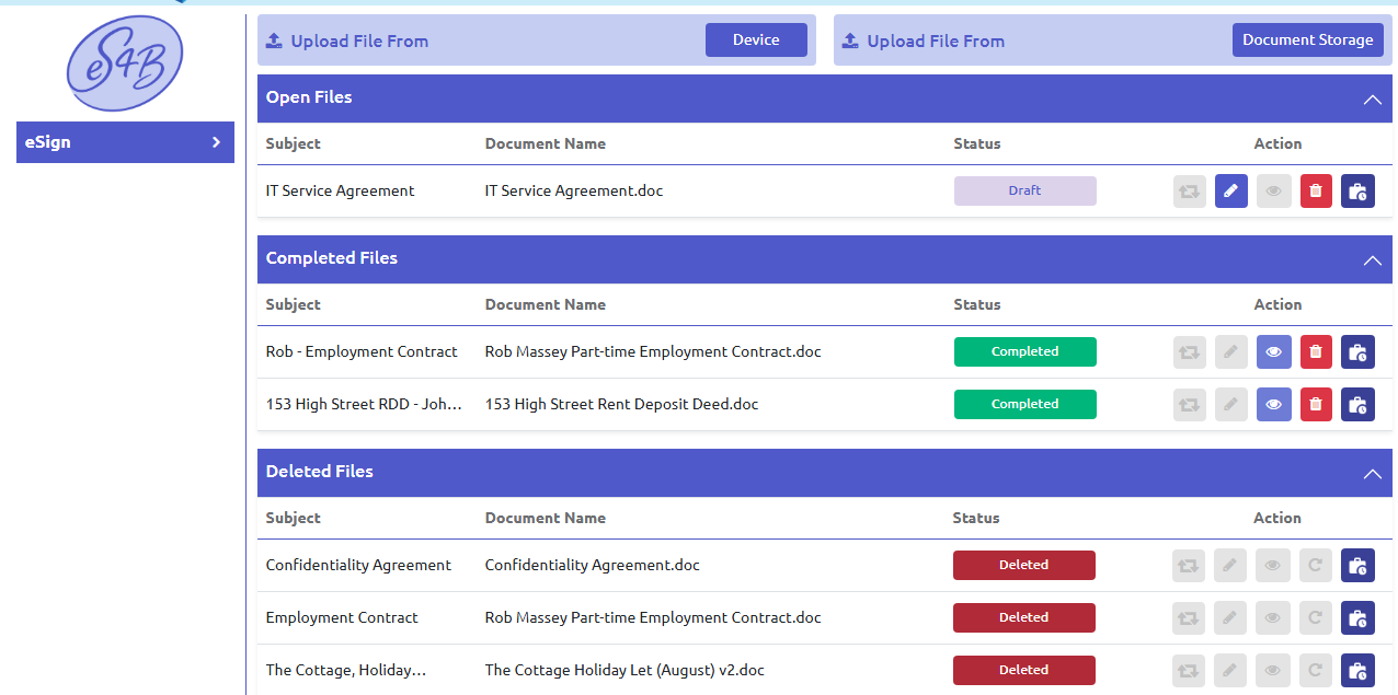 esign control